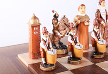 Load image into Gallery viewer, Tudor Kings and Queens by Studio Anne Carlton - Chess Set on Natural Edge Hardwood