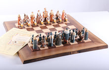 Load image into Gallery viewer, Tudor Kings and Queens by Studio Anne Carlton - Chess Set on Natural Edge Hardwood