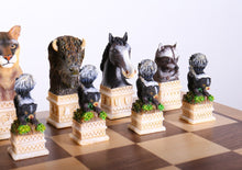 Load image into Gallery viewer, Wild Animals of America Chess Set with Storage Board