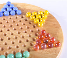 Load image into Gallery viewer, Wood Chinese Checkers Set w/Marbles