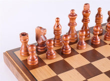 Load image into Gallery viewer, 10 3/4&quot; Magnetic Folding Walnut Chess Set
