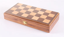 Load image into Gallery viewer, 10 3/4&quot; Magnetic Folding Walnut Chess Set
