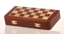 Load image into Gallery viewer, 10&quot; Magnetic Folding Chess Set in Blood Rosewood &amp; White Maple
