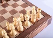 Load image into Gallery viewer, 10&quot; Travel Walnut Wood Chess Set
