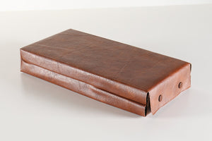 12" Magnetic Folding Chess Set in Golden Rosewood / Maple with Leatherette Case