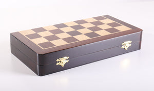 12" Magnetic Folding Chess Set in Rosewood Boxwood