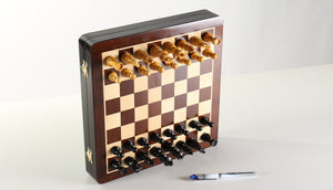 12" Rosewood and Maple Magnetic Storage Chess Set