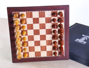 12" Magnetic Travel Chess Set in Rosewood