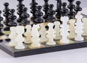 13" Onyx Chess Set - Black and Green