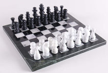 Load image into Gallery viewer, 14&quot; Black and White Marble Chess Set
