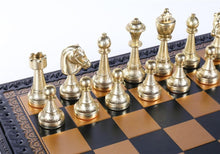 Load image into Gallery viewer, 14&quot; Florentine Metal Chess Set and Storage Chest - Italy
