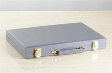 Load image into Gallery viewer, 15&quot; Grey Vinyl Backgammon Set
