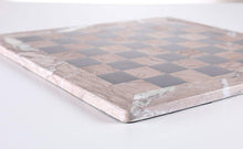 Load image into Gallery viewer, 16&quot; Marble Chess Board in Marina &amp; Black
