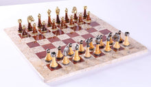 Load image into Gallery viewer, 16&quot; Marble Chess Set with Florentine Pieces
