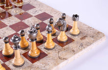 Load image into Gallery viewer, 16&quot; Marble Chess Set with Florentine Pieces
