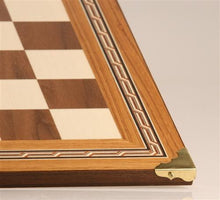 Load image into Gallery viewer, 17.5&quot; Mosaic Chessboard with Brass corners

