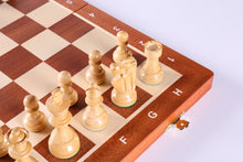 Load image into Gallery viewer, 18.5&quot; Folding Tournament Chess Set - 3.5&quot; Black &amp; Boxwood

