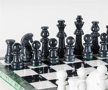 Load image into Gallery viewer, 18&quot; Marble Black and White Chess Set
