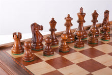 Load image into Gallery viewer, 19&quot; English Chess Set with Pull-out Storage Drawers - Brown
