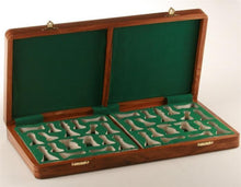 Load image into Gallery viewer, 20&quot; Folding Chessboard and Leather Case - Golden Rosewood
