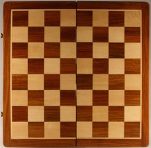 Load image into Gallery viewer, 21&quot; Folding Chess Board and Leatherette Case in Golden Rosewood &amp; Maple
