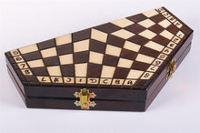 Load image into Gallery viewer, 3 Player Small Wood Chess Set
