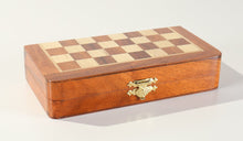 Load image into Gallery viewer, 5 1/2" Magnetic Folding Chess Set in Golden Rosewood &amp; Maple in a Leatherette Case
