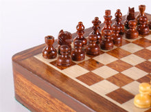 Load image into Gallery viewer, 5" Magnetic Wood Chess Game w/drawer
