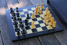 Load image into Gallery viewer, 8" Magnetic Travel Chess Set in Black and Boxwood
