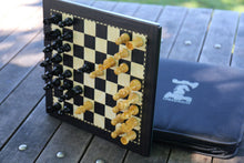 Load image into Gallery viewer, 8" Magnetic Travel Chess Set in Black and Boxwood
