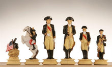 Load image into Gallery viewer, American War for Independence, Oxo-Teak Chess Pieces - 3-1/2" King
