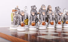 Load image into Gallery viewer, Animal Kingdom Exotic Elm Chess Set
