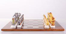 Load image into Gallery viewer, Animal Kingdom Exotic Elm Chess Set
