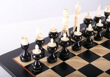 Load image into Gallery viewer, Rare Vintage Antique Bone and Wood Chessmen

