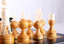 Load image into Gallery viewer, Rare Vintage Antique Bone and Wood Chessmen
