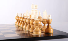 Load image into Gallery viewer, Rare Vintage Antique Bone and Wood Chessmen
