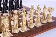 Load image into Gallery viewer, Battle of Trafalgar Pieces on Palisander and Maple Board
