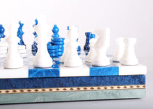 Load image into Gallery viewer, Blue &amp; White Alabaster Inlaid Chest
