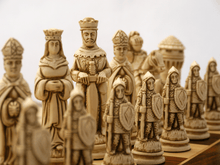 Load image into Gallery viewer, Camelot Chess Pieces by Berkeley - Cardinal Red
