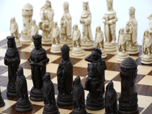 Load image into Gallery viewer, Camelot Chess Pieces by Berkeley - Russet Brown
