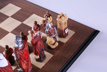 Load image into Gallery viewer, Crusades Chess Set with Maple and Walnut Board
