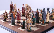 Load image into Gallery viewer, Crusades Chess Set with Maple and Walnut Board
