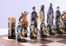 Load image into Gallery viewer, Crusades Chess Set with Maple and Walnut Board
