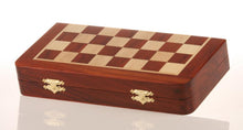Load image into Gallery viewer, DEAL ITEM: 10" Magnetic Folding Chess Set in Blood Rosewood &amp; White Maple
