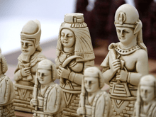 Load image into Gallery viewer, Egyptian Chess Pieces by Berkeley - Cardinal Red
