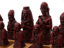 Load image into Gallery viewer, Egyptian Chess Pieces by Berkeley - Cardinal Red

