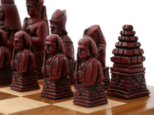 Load image into Gallery viewer, Egyptian Chess Pieces by Berkeley - Cardinal Red
