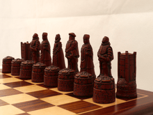Load image into Gallery viewer, English Chess Pieces by Berkeley - Cardinal Red
