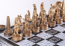 Load image into Gallery viewer, Gold and Silver Egyptian Chess Set

