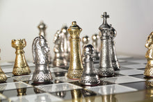 Load image into Gallery viewer, Gold and Silver Staunton Chess Set - 17"
